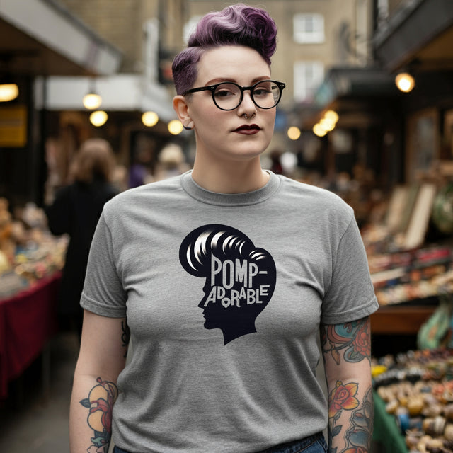Pompadour T-Shirt, Rockabilly Style, Funny Tee, Gifts For Him, Cool Hair, Psychobilly, Punny Shirt, Guy Gift, 1950s Hairdo, 1960s style