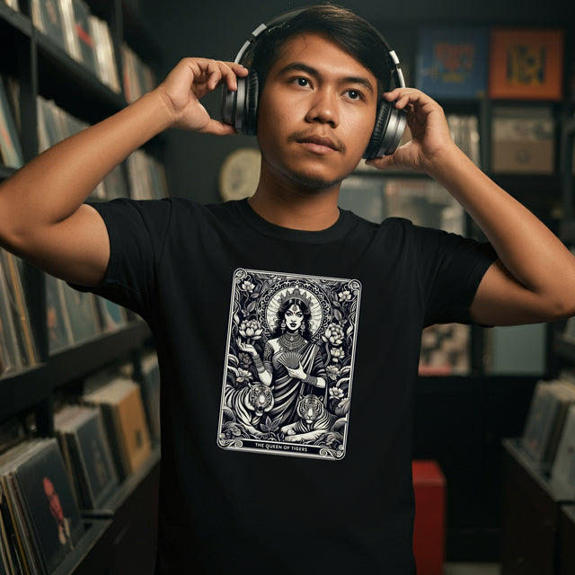 Queen of Tigers,Tarot card shirt,Mother's Day Gift,Tarot Reader Gift,Tiger Mom Gift,Asian Queen top,Gift for her,Asian mom gift,Wife Gift