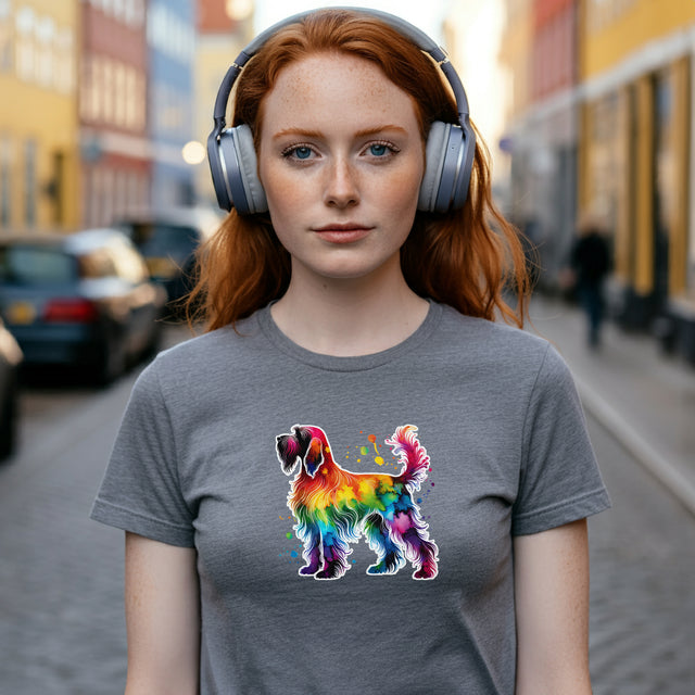 Rainbow Wirehaired Pointing Griffon T-shirt,Pride Shirt,Dog Lover Top,Rainbow Animals,LGBTQ+ Tee, Wirehaired Pointing Griffon owner, WPG gift