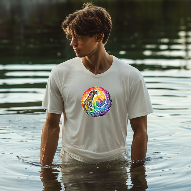 Rainbow Sea Otter Spiral Mandala,Marine life Tee,Sea life lover,Ocean Life,Nautical,Pride Shirt,LGBTQ+ Tee