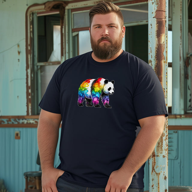 Rainbow Panda Bear Alcohol Ink T-shirt, Pride Shirt,Animal Lover T shirt, LGBTQ+, BGLT, Big Bear