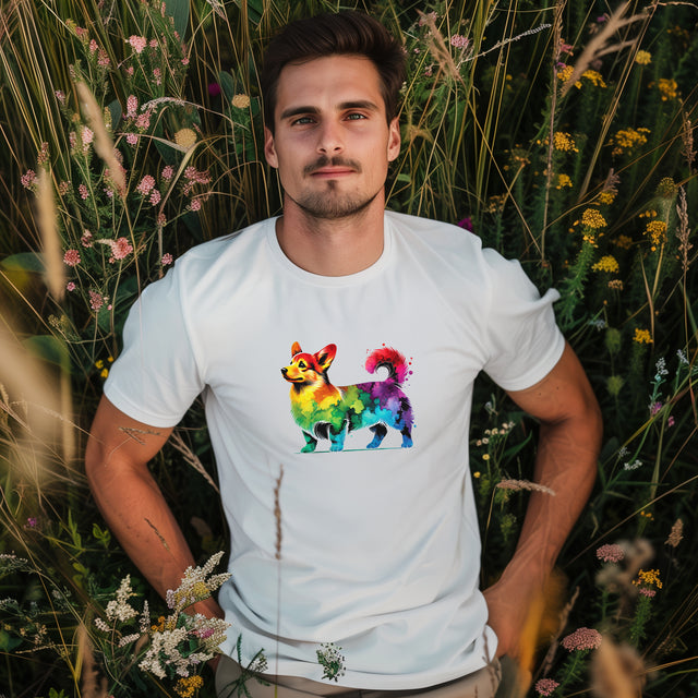 Rainbow Pembroke Welsh Corgi T-shirt,Pride Shirt,Dog Lover Top,Rainbow Animals,LGBTQ+ Tee, PWC owner, Pemi Corgi gift