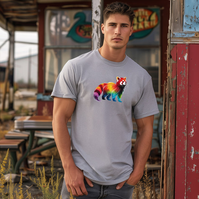 Rainbow Red Panda Alcohol Ink T-shirt, Pride Shirt,Animal Lover T shirt, LGBTQ+, BGLT