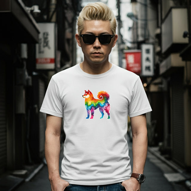 Rainbow Shiba Inu T-shirt,Pride Shirt,Dog Lover Top,Rainbow Animals,LGBTQ+ Tee, Shiba owner, Shiba Inu gift