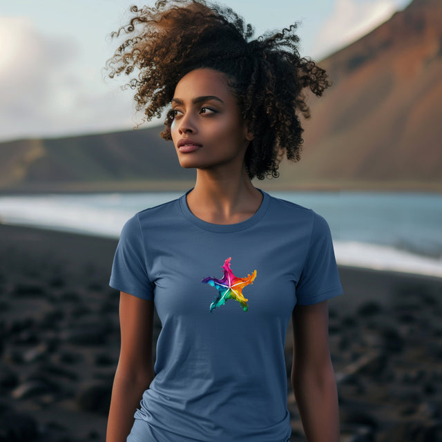 Rainbow Starfish Alcohol Ink,Marine life Tee,Sea life lover,Ocean Life,Nautical,Pride Shirt,LGBTQ+ Tee