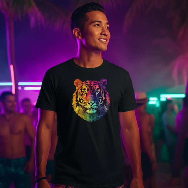 Rainbow Tiger T-shirt,Pride Shirt, Pride Parade Top, Rainbow Animals,LGBTQ+ Tee, Nonbinary, Gay, Lesbian, Bisexual, Trans, BGLT, LBGT, Enby, Pansexual