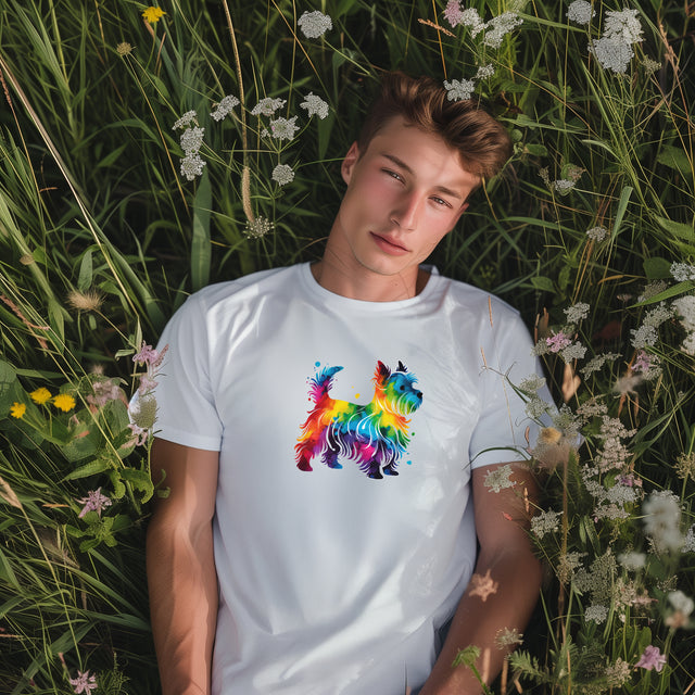 Rainbow West Highland Terrier T-shirt,Pride Shirt,Dog Lover Top,Rainbow Animals,LGBTQ+ Tee, Westie owner, West Highland White Terrier gift