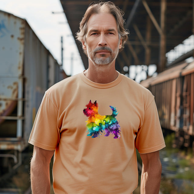 Rainbow West Highland Terrier T-shirt,Pride Shirt,Dog Lover Top,Rainbow Animals,LGBTQ+ Tee, Westie owner, West Highland White Terrier gift