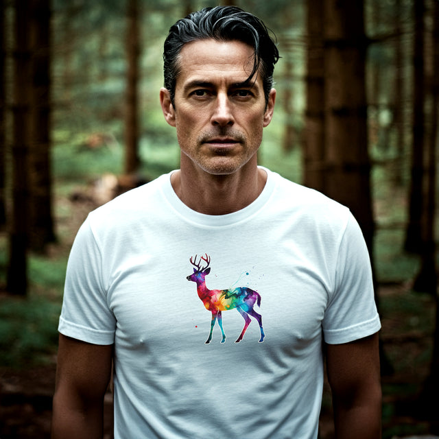 Rainbow White-Tailed Deer,Deer lover shirt,Pride Shirt,Rainbow,Pride Parade T shirt,LGBTQ+ Ally Tee