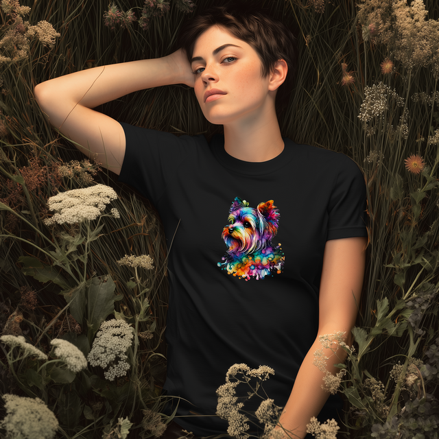 Rainbow Yorkshire Terrier T-shirt,Pride Shirt,Dog Lover Top,Rainbow Animals,LGBTQ+ Tee, Yorkie owner, Yorkshire Terrier gift
