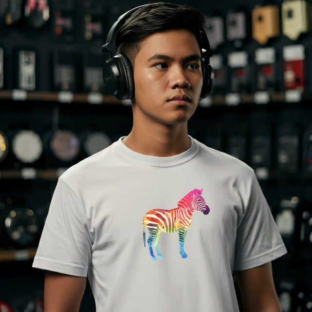 Rainbow Zebra T-shirt,Pride Shirt,Pride Parade Top,Rainbow Animals,LGBTQ+ Tee,Nonbinary, Gay,Lesbian,Bisexual,Trans,BGLT,Enby,Pansexual