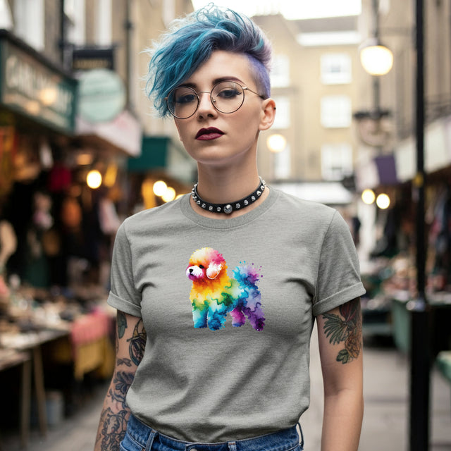 Rainbow Bichon Frise T-shirt,Pride Shirt,Dog Lover Top,Rainbow Animals,LGBTQ+ Tee, Bichon Owner gift