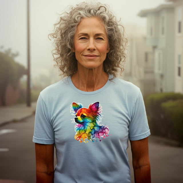 Rainbow Chihuahua Head T-shirt,Pride Shirt,Dog Lover Top,Rainbow Animals,LGBTQ+ Tee, Chihuahua Owner