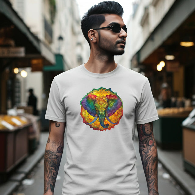 Rainbow Elephant Mandala T-shirt,Pride Shirt,Elephant Lover Top,Rainbow Animals,LGBTQ+ Tee,Queer,Gay,Lesbian,Bisexual,Trans,BGLT,LBGT