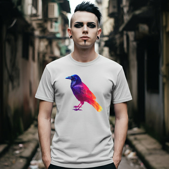 Rainbow Raven T-shirt,Pride Shirt, Pride Parade Top, Rainbow Animals,LGBTQ+ Tee, Nonbinary, Gay, Lesbian, Bisexual, Trans, BGLT, LBGT, Enby, Pansexual