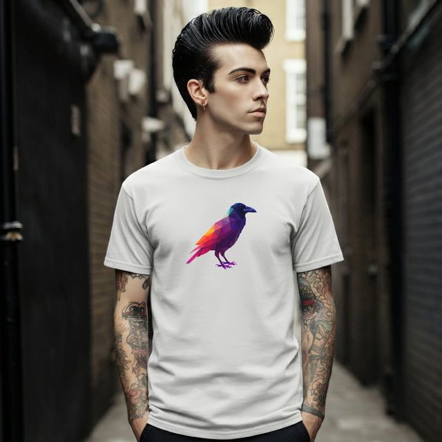 Rainbow Raven T-shirt,Pride Shirt, Bird Lover Top, Rainbow Animals,LGBTQ+ Tee