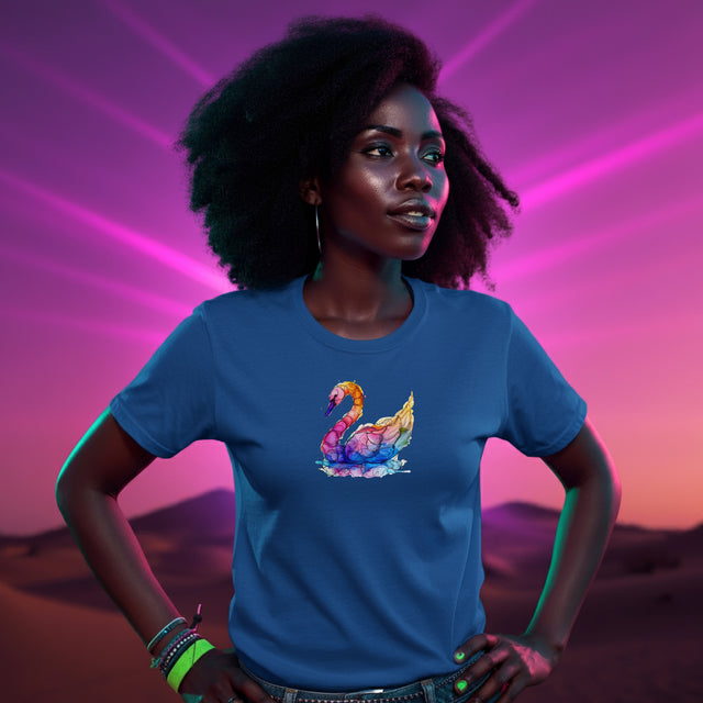 Rainbow Swan T-shirt,Pride Shirt,Bird Lover Top,Rainbow Animals,LGBTQ+ Tee