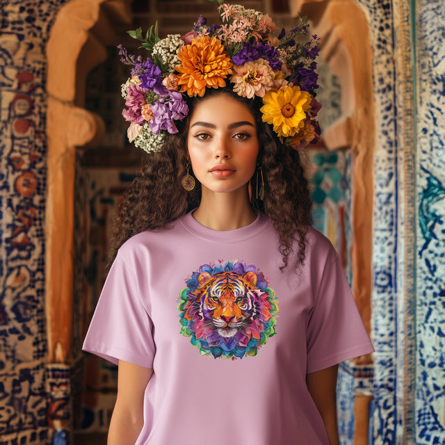 Tiger Rainbow Mandala T-shirt,Pride Shirt,Tiger Lover Top,Rainbow Animals,LGBTQ+ Tee,Queer,Gay,Lesbian,Bisexual,Trans,BGLT,LBGT