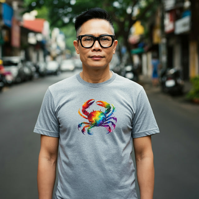 Rainbow Crab Alcohol Ink,Sea life lover,Ocean Life,Nautical,Pride Shirt,LGBTQ+ Tee