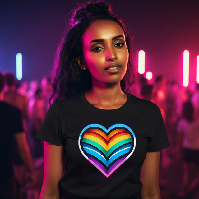 Trans Rainbow Heart T-shirt, Pride Shirt