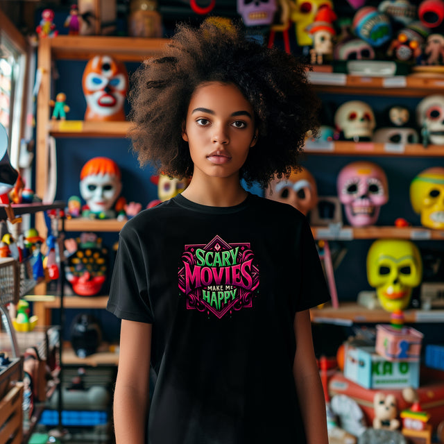 Scary Movies Make Me Happy T-shirt, Halloween Shirt