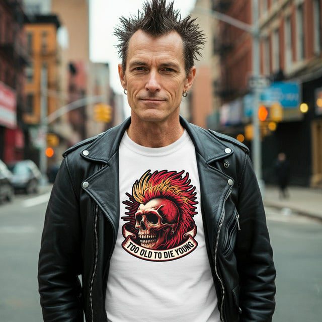 Too Old To Die Young Mohawk, Birthday Shirt