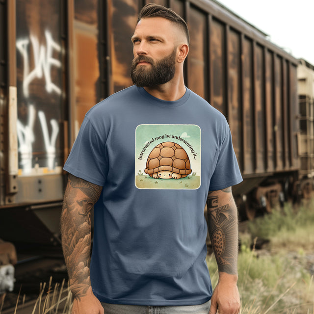 Introverted may be Understating it tee, Cute Turtle Tshirt, Introvert Shirt