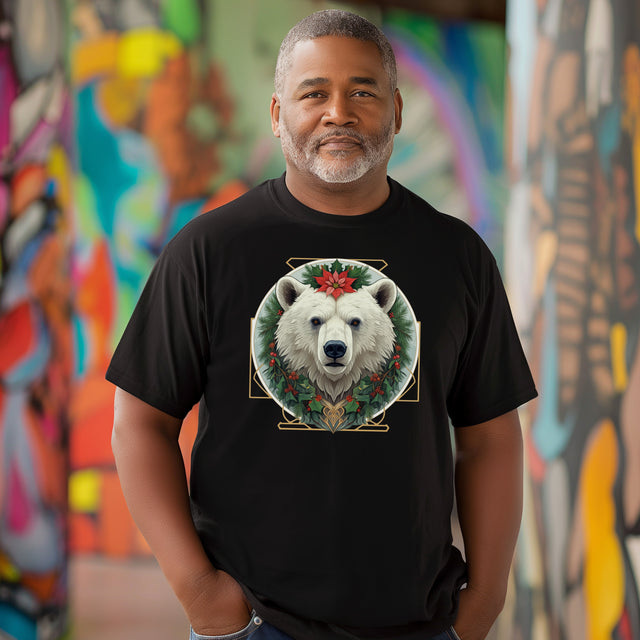 Christmas Polar Bear T-shirt, Yuletide Bear Shirt